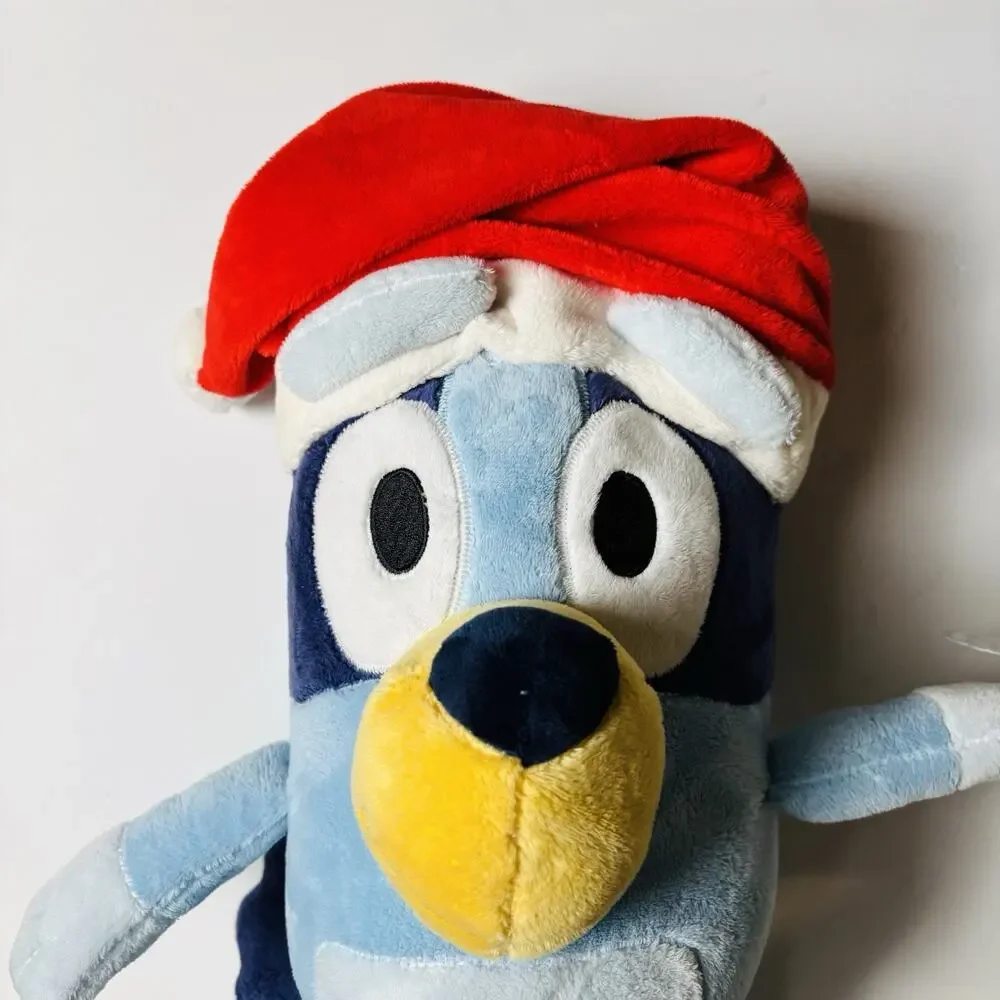 Bluey with Santa Hat 16” Holiday Plush Ultrasoft Buddy Stuffed Animals Toy NWT
